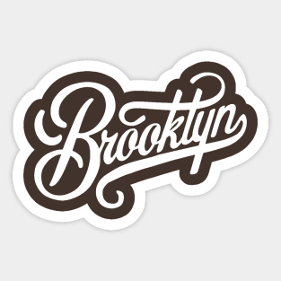 Brooklyn Cursive (White) Sticker